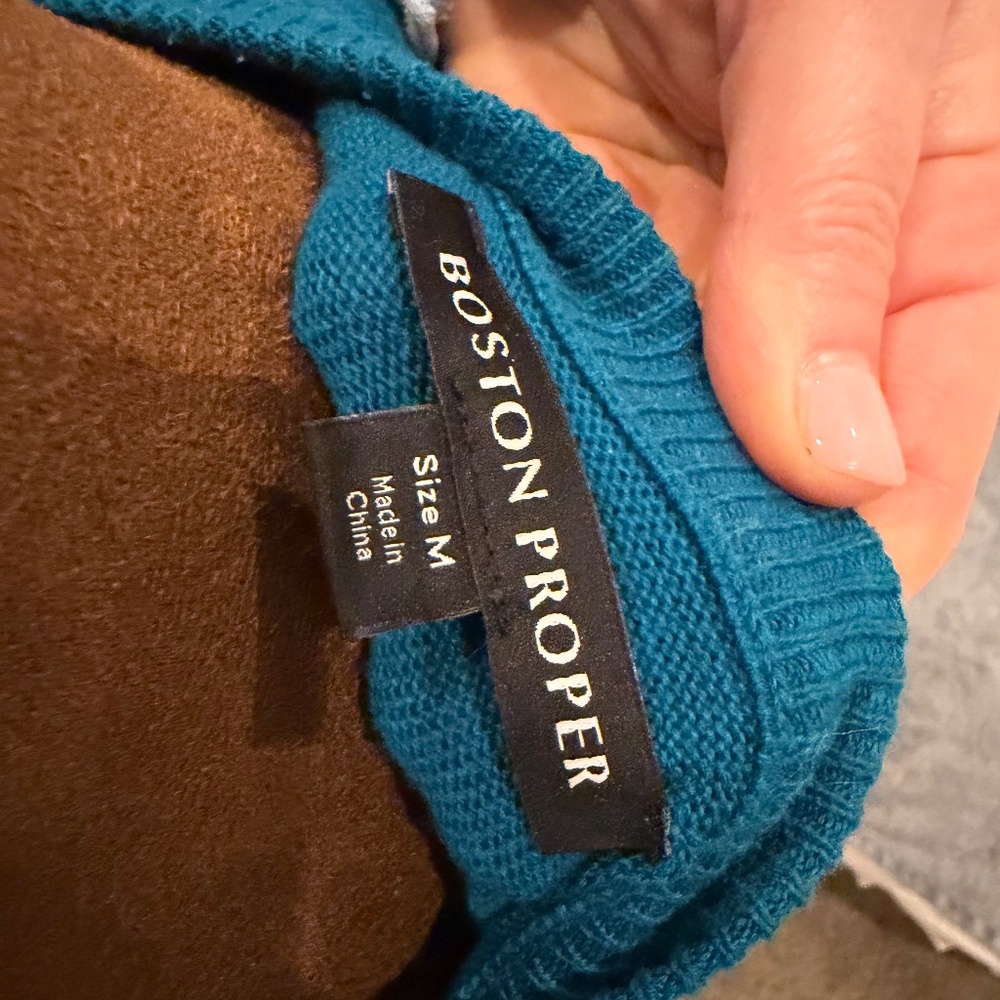 Blue and Rhinestone Sweater - M - Boston Proper - Picture 6 of 6